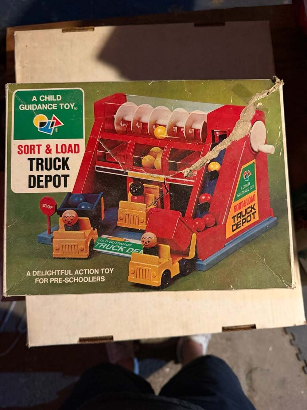 Vintage Child Guidance Sort & Load Truck Depot Toy with Box